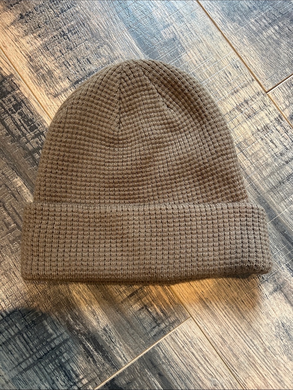 Urban Outfitters Brown Waffle Knit Beanie